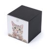 Urne funéraire chat chien cube noir